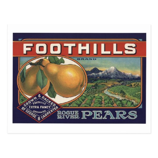 Vintage Old Retro Crate Product Goods Labels Pears Post Cards