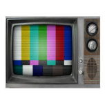 Vintage Old TV Retro Nostalgia Postcard