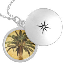 Vintage Palm Tree - Tropical Customised Template Pendants