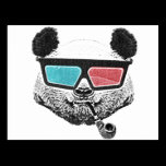 Vintage panda 3-D glasses postcards
