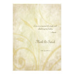 Vintage Parchment Leafy Wedding Invitation