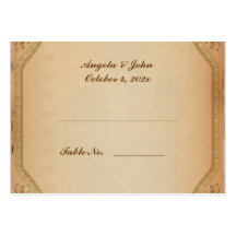 Vintage Parchment Scroll Place Card Business Card Template