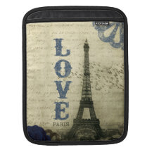 Vintage Paris | Blue iPad Sleeves