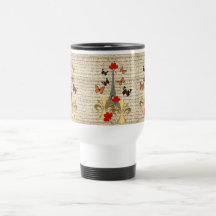 Vintage Paris & butterflies Coffee Mug