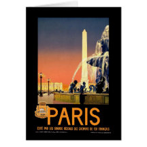 Vintage Paris Greeting Card