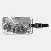 Vintage Paris Montmartre Cafe luggage tags