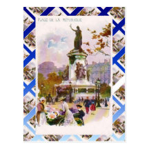 Vintage Paris, Place de la Republique Post Card