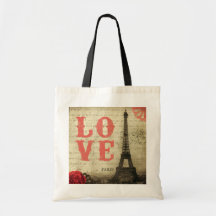 Vintage Paris Tote Bag