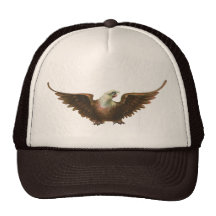 Vintage Patriotic American Bald Eagle Bird Flying Hats
