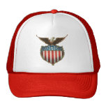 Vintage Patriotic American Flag and Bald Eagle Hats
