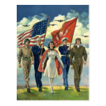 Vintage Patriotic, Military Personnel Postcards