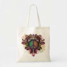 Vintage Peace Tote Tote Bags