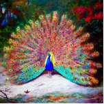 Vintage Peacock Painting Photo Cutouts