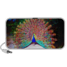 Vintage Peacock Painting Travelling Speaker