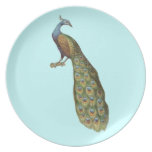 Vintage peacock Plate