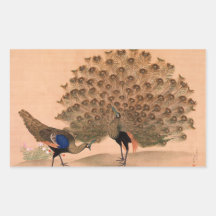 Vintage Peacock Stickers