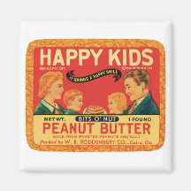 Vintage Peanut Butter Food Product Label Magnets