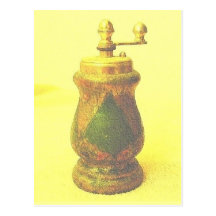Vintage Pepper Grinder Postcard