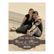 Vintage Photo Save the Date Card Template Post Cards