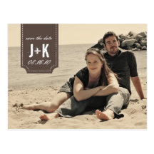 Vintage Photo Save the Date Template Postcards