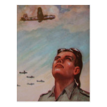 Vintage Pilot Postcard