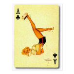 vintage pin up ace post card