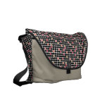 Vintage Pink & Black Polka Dots Messenger Bag messenger bags