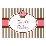 Vintage Pink Cupcake Business Card