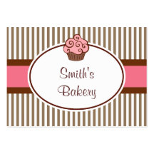 Vintage Pink Cupcake Business Card