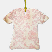 Vintage Pink Damask Ornaments
