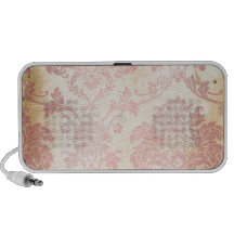 Vintage Pink Damask Travel Speaker