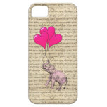 Vintage pink elephant & balloons