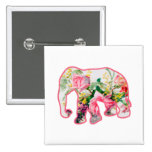 Vintage Pink & Floral Elephant