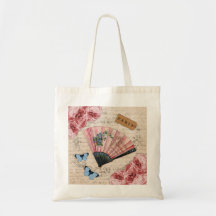 Vintage Pink French Fan Bag