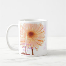 Vintage Pink Gerbera Daisy Mother's Day Coffee Cup Coffee Mug