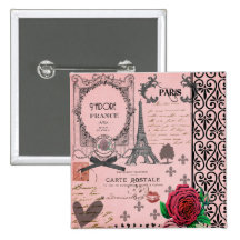 Vintage Pink Paris Collage