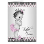 Vintage Pink Princess Baby Shower Thank You Cards