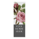 Vintage Pink Rose Florist Product Tag Business Card