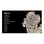 Vintage Pink Rose Grunge Background Business Card