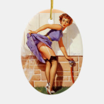 Vintage Pinup Pin Up Girl Gil Elvgren Ornament