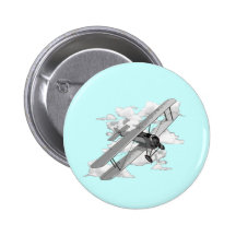Vintage Plane Button