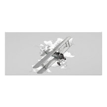 Vintage Plane Customised Rack Card