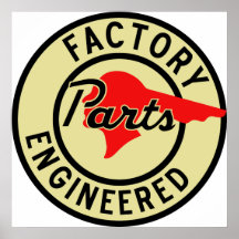 Vintage Pontiac Factory parts sign Posters