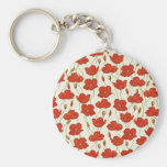 Vintage Poppies Keychains
