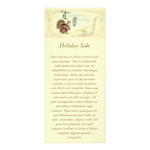 Vintage Post Card Thanksgiving Turkey Full Colour Rack Card