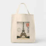 Vintage Postcard Eiffel Tower...tote bag
