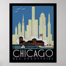 Vintage poster of chicago