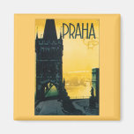 Vintage Prague (Praha) Poster Fridge Magnet