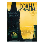 Vintage Prague (Praha) Poster Postcard