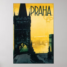 Vintage Prague (Praha) Travel Posters